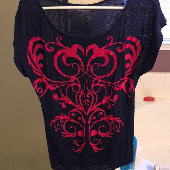 Express Top. Blue. Worn once. - Picture 1 of 2